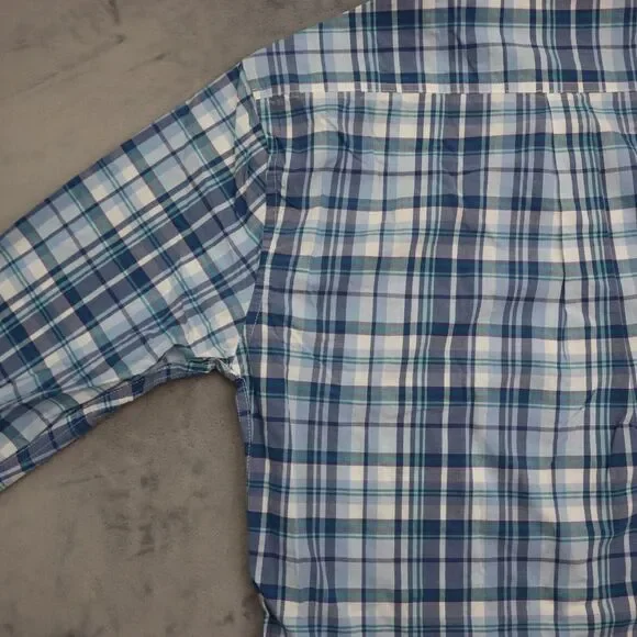 Johnnie- O Shirt Mens S Check Hangin Out Long Sleeve Button Up Surfing - Picture 16 of 16